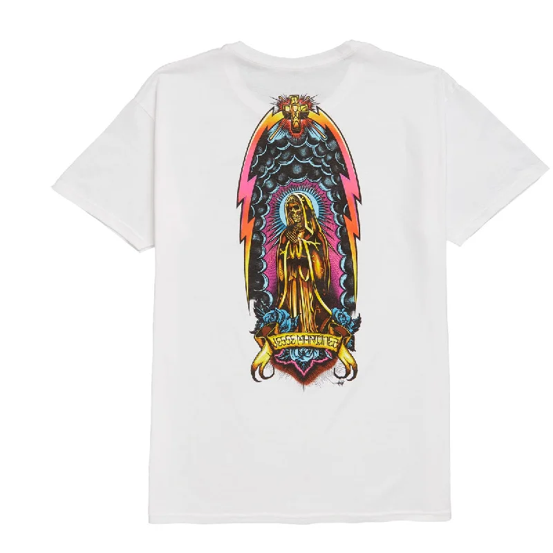 short sleeve t-shirt with cool patterns -Dogtown Jesse Martinez Guadalupe Handshake T-Shirt - White