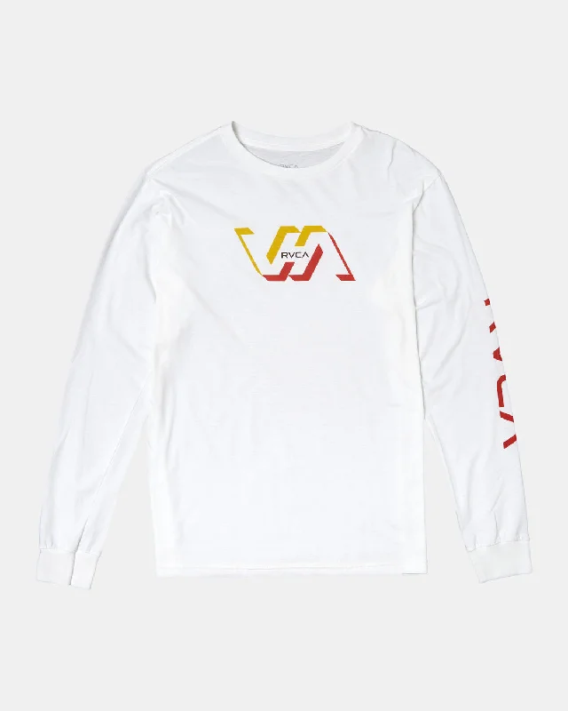 high-performance short sleeve t-shirt -Facets Long Sleeve Tee - White