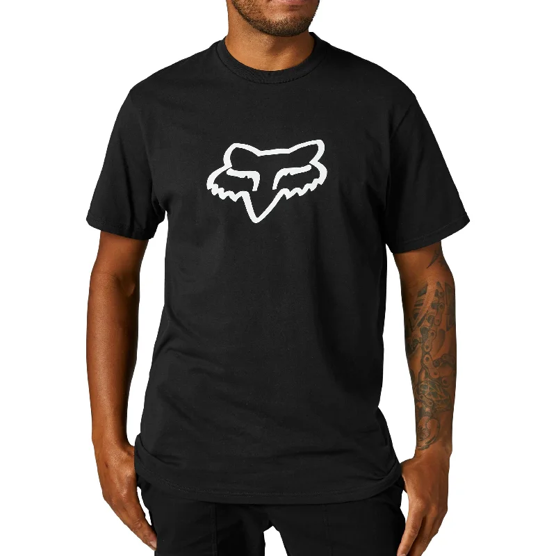 summer-ready short sleeve t-shirt -Fox Legacy Fox Head Premium Mens Short Sleeve Top - Black