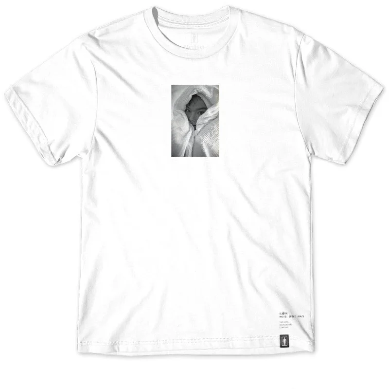 breathable short sleeve t-shirt for women -Girl Bjork T-Shirt - White