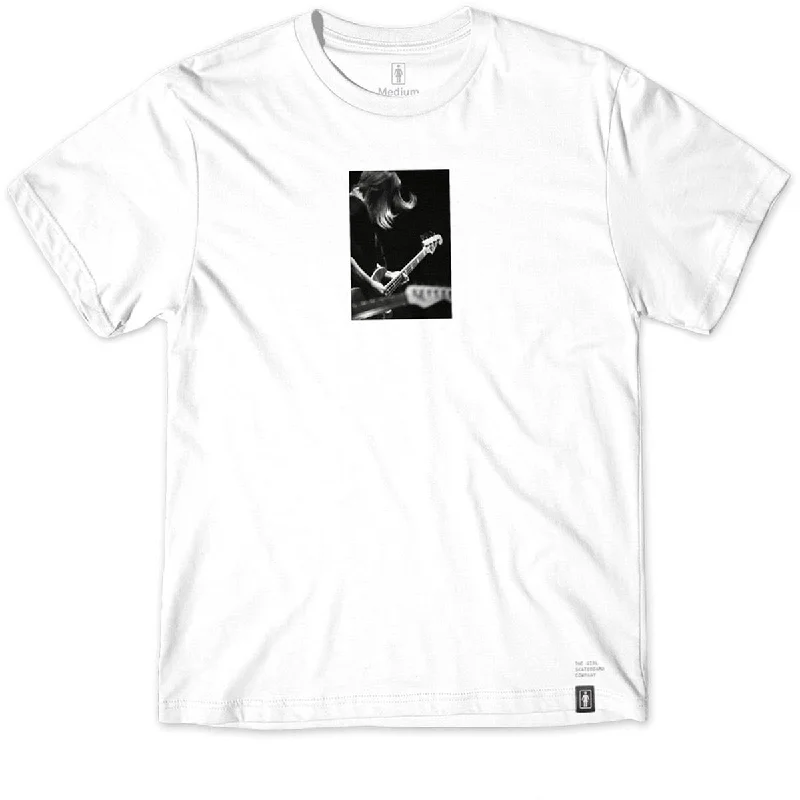 fun print short sleeve t-shirt for men -Girl Kim Gordon T-Shirt - White