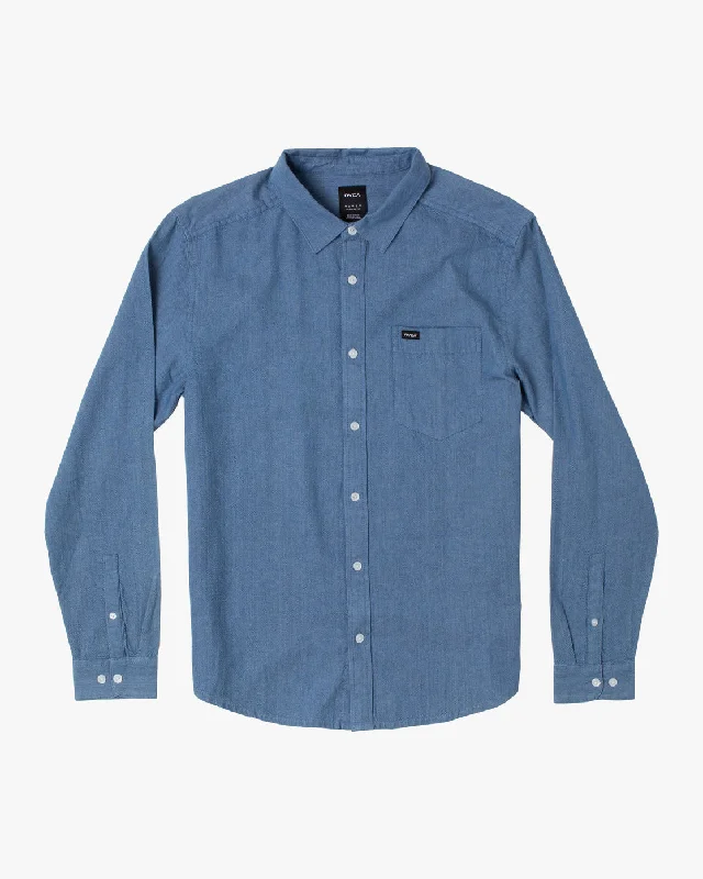 trendy short sleeve t-shirt -Harbour Long Sleeve Shirt - Denim