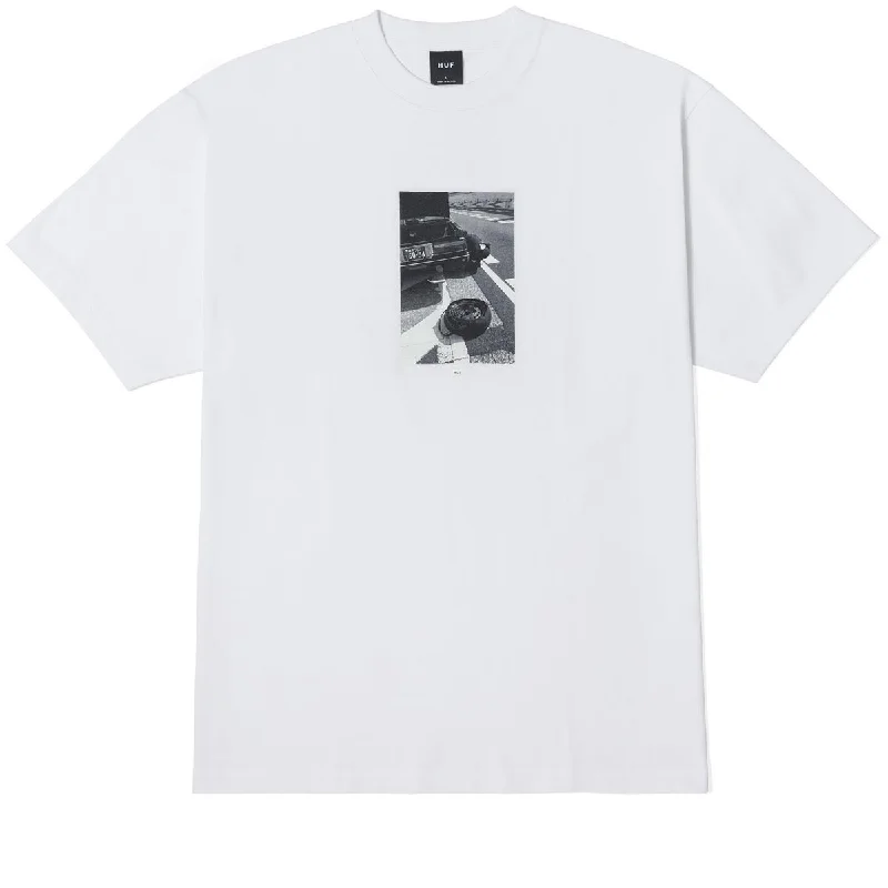 short sleeve t-shirt for yoga -Huf Mason T-Shirt - White