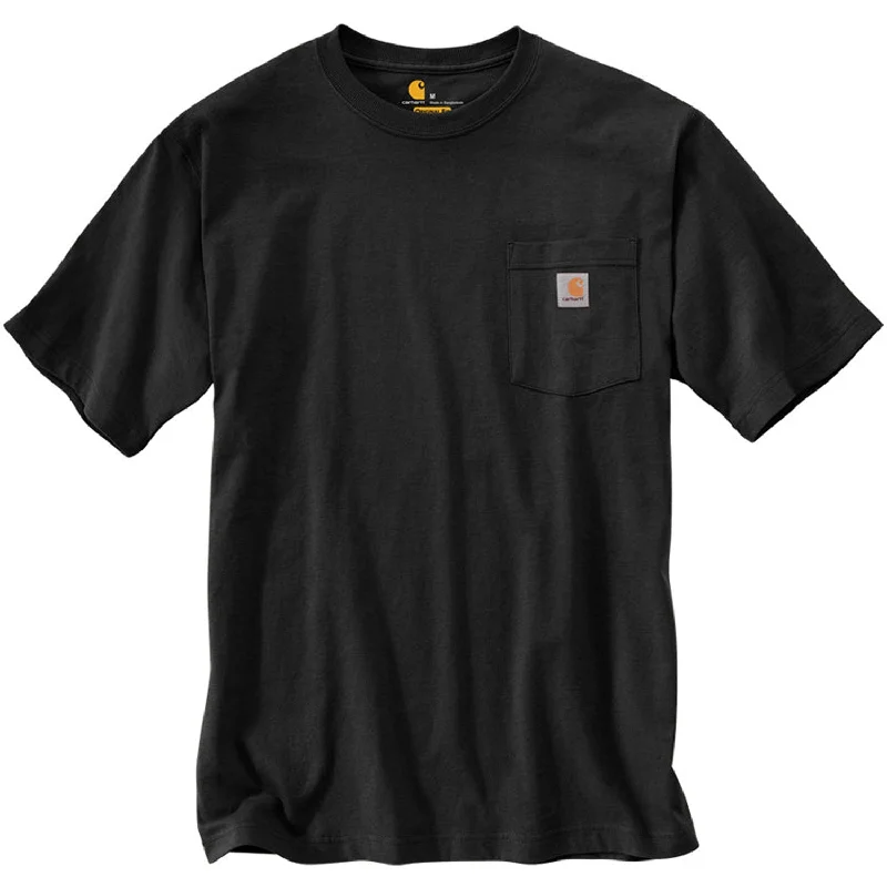 short sleeve polo shirt -K87 - Loose Fit Heavyweight Pocket Tee, Black