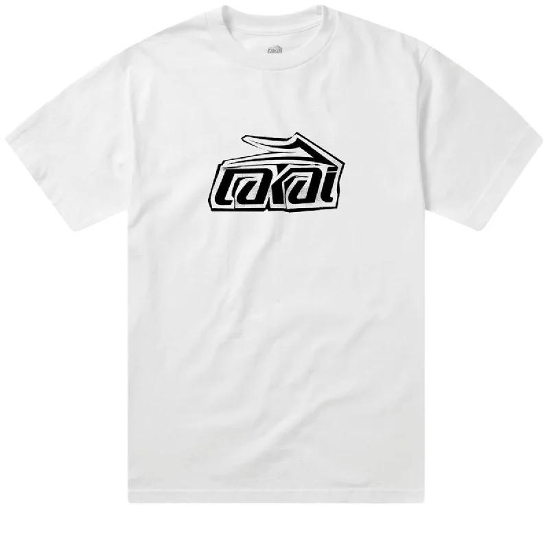 printed short sleeve t-shirt for men -Lakai Fragment Logo T-Shirt - White