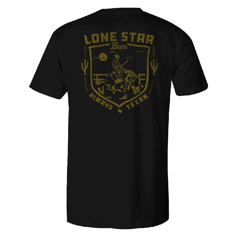 long-lasting short sleeve t-shirt -Lonestar T-shirt - Black/Mustard