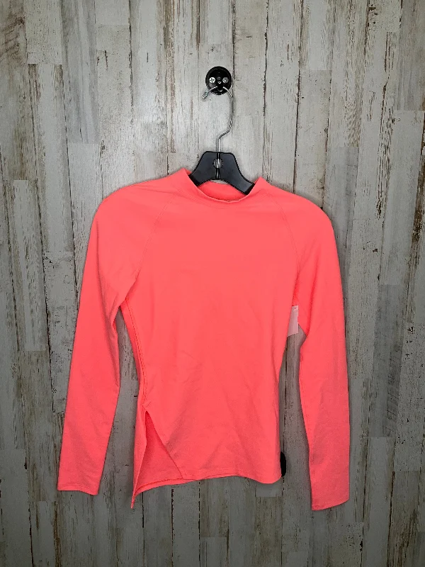 trendy short sleeve shirt for kids -Orange Athletic Top Long Sleeve Crewneck Lululemon, Size S