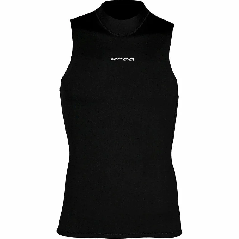 men’s stylish short sleeve t-shirt for gym -Orca HeatSeeker Mens Base Layer Vest - Black