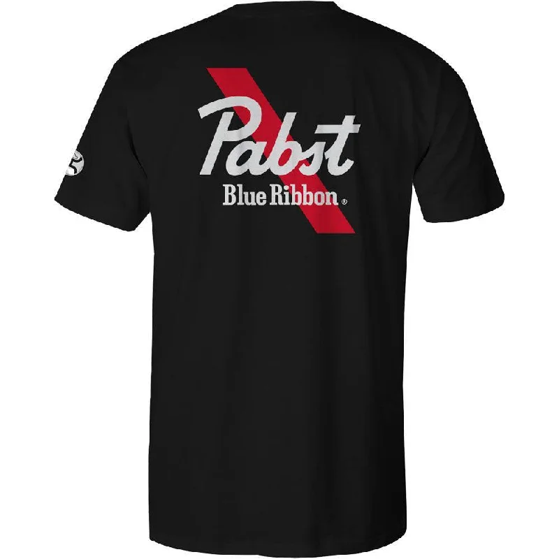 short sleeve t-shirt for outdoor activities -Pabst Blue Ribbon T-shirt - Black