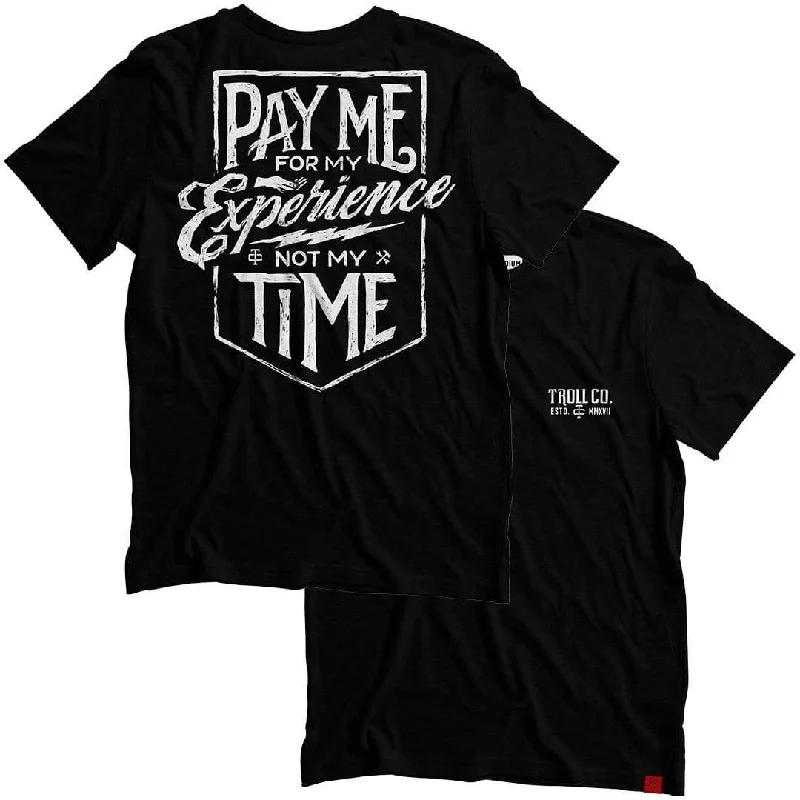 breathable short sleeve t-shirt -Pay Me Tee - Black