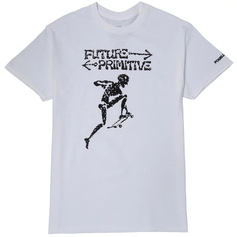 relaxed short sleeve shirt for women -Powell-Peralta Future Primitive T-Shirt - White