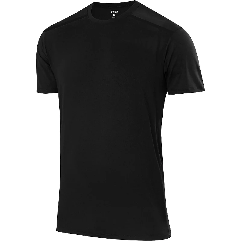 casual graphic short sleeve tee -TCA Radius Short Sleeve Mens Running Top - Black