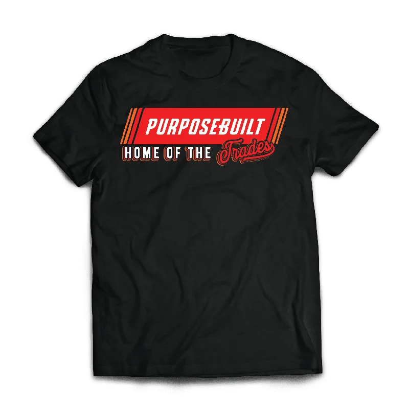 short sleeve v-neck shirt -PurposeBuilt Racing Tee, Black