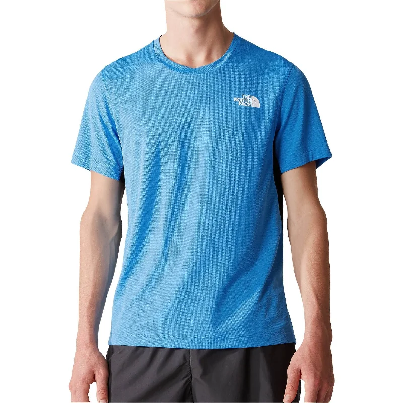 classic short sleeve t-shirt for men -The North Face Lightbright Short Sleeve Mens Running Top - Blue