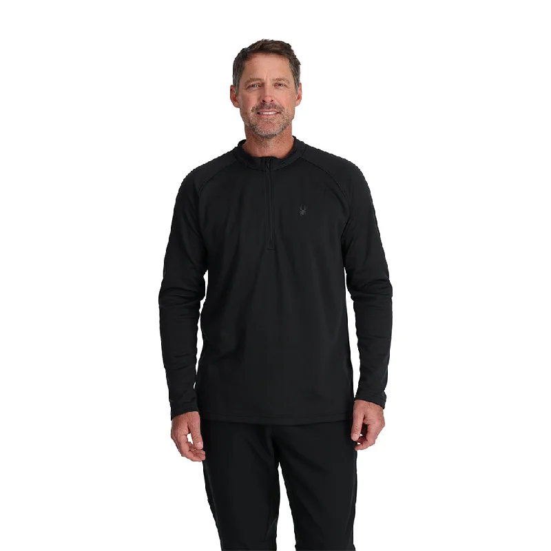 short sleeve t-shirt with geometric print -Mens Turner Half Zip - Black