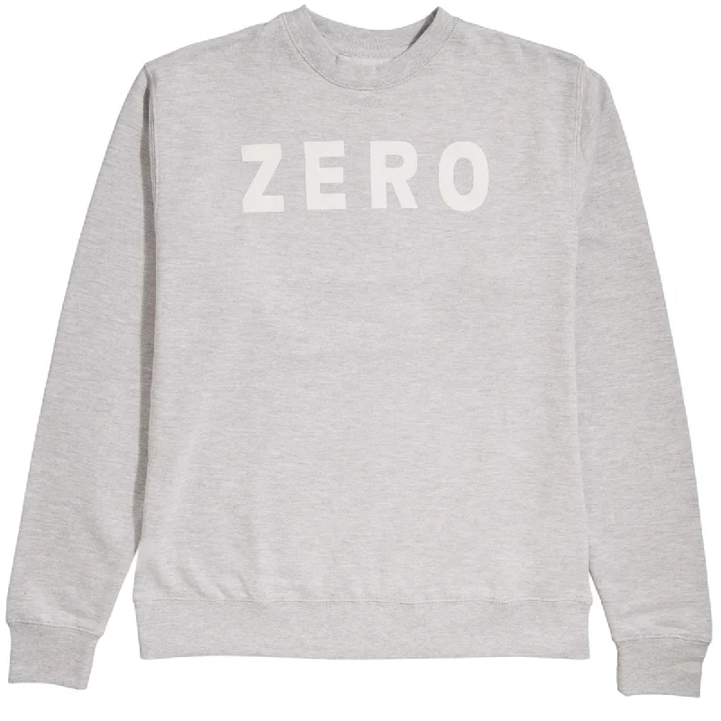 men’s casual short sleeve shirts -Zero Army Crewneck Sweatshirt - Heather Grey/White