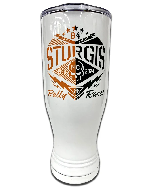 simple and elegant short sleeve t-shirt -2024 Sturgis Pilsner 20oz Tumbler - White