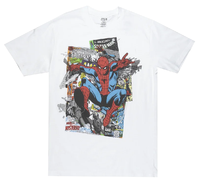 short sleeve long-sleeve hybrid t-shirt -AMAZING SPIDER MAN T-SHIRT WHITE - 4NTV96830FB