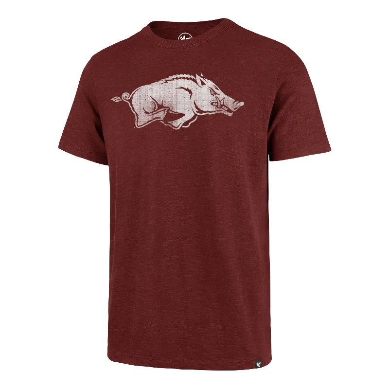 cozy short sleeve t-shirt for winter -ARKANSAS RAZORBACKS GRIT '47 SCRUM TEE