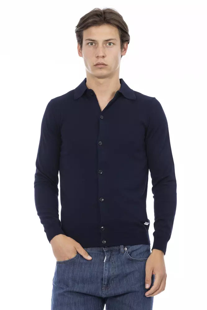 men’s shirt with plaid details -Baldinini Trend  Cotton Men Men's Shirt