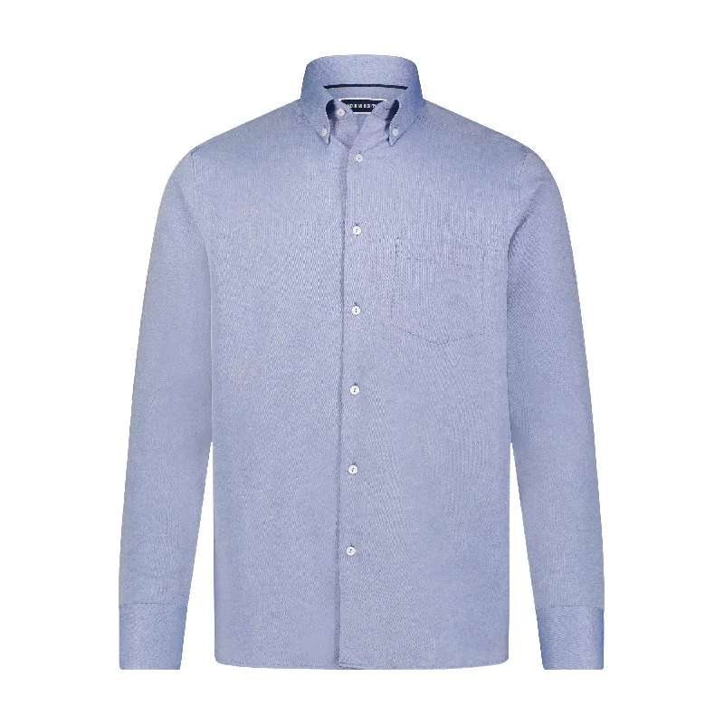 men’s cotton dress shirt -Blue Pocket Oxford Shirt