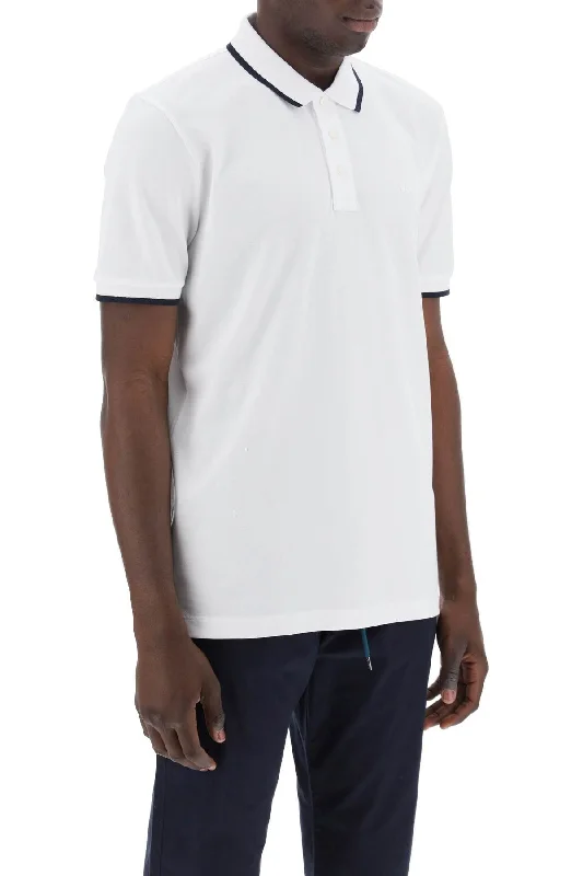 sporty short sleeve t-shirt -Boss Polo Shirt With Contrasting Edges