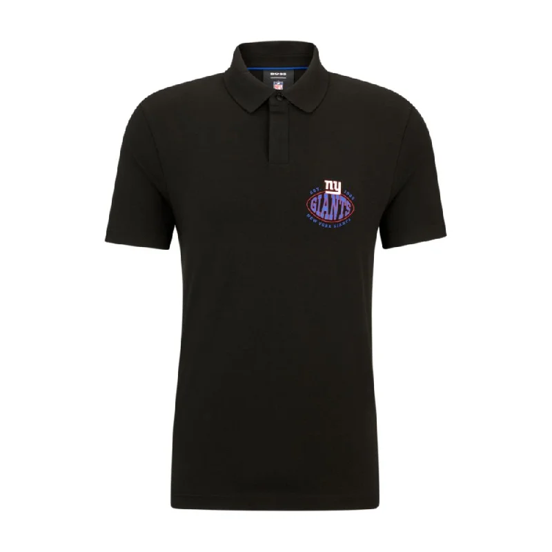 premium short sleeve t-shirt -BOSS x NFL cotton-piqu polo shirt with collaborative branding