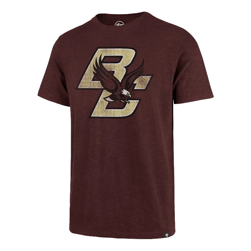 athletic short sleeve t-shirt for outdoor sports -BOSTON COLLEGE EAGLES BC GRIT '47 SCRUM TEE