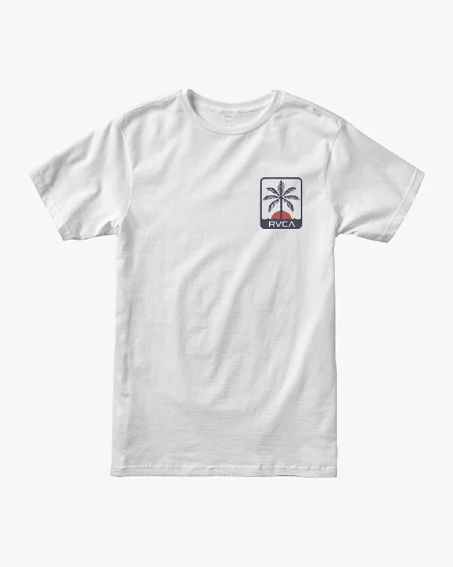 cool short sleeve t-shirt for school -Boys Palm Beach Tee - White