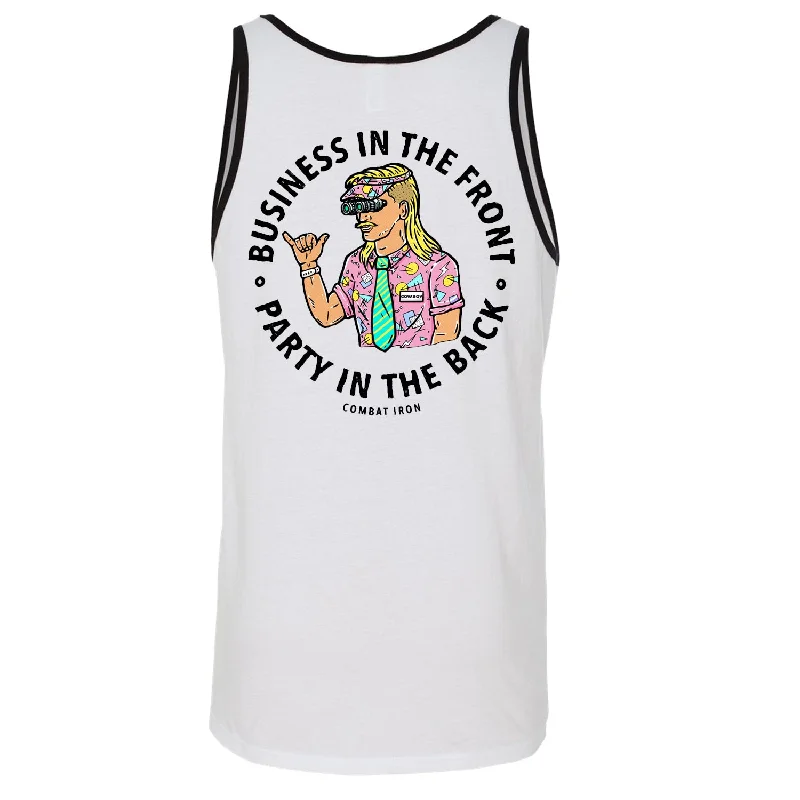 oversized short sleeve shirt -Business In The Front. Party In The Back. Men's Tank