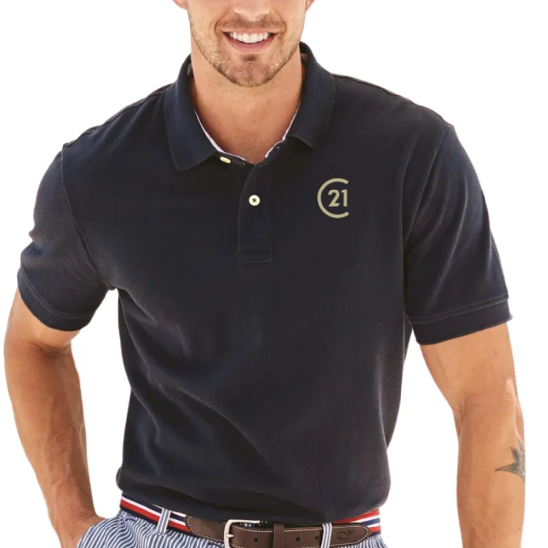 colorful short sleeve t-shirt for men -C21 Tommy Hilfiger Ivy League Polo - Close Out