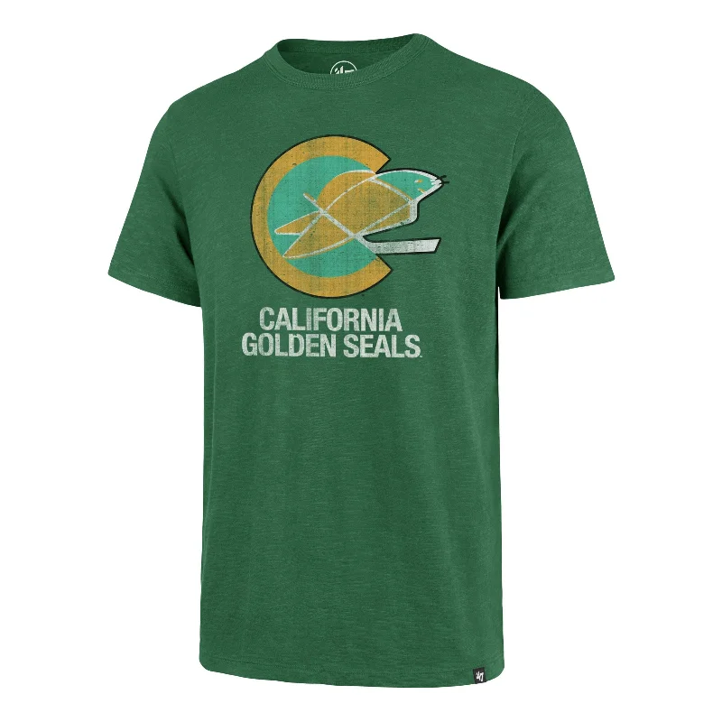 short sleeve t-shirt with bold graphics -CALIFORNIA GOLDEN SEALS VINTAGE GRIT '47 SCRUM TEE