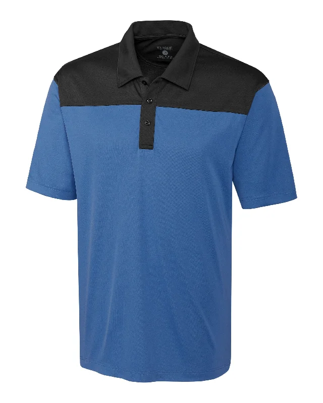 trendy short sleeve printed t-shirt -Clique Men's Parma Colorblock Polo Shirt