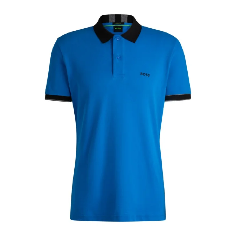 short sleeve t-shirt for casual outfits -Cotton-piqu polo shirt with contrast trims