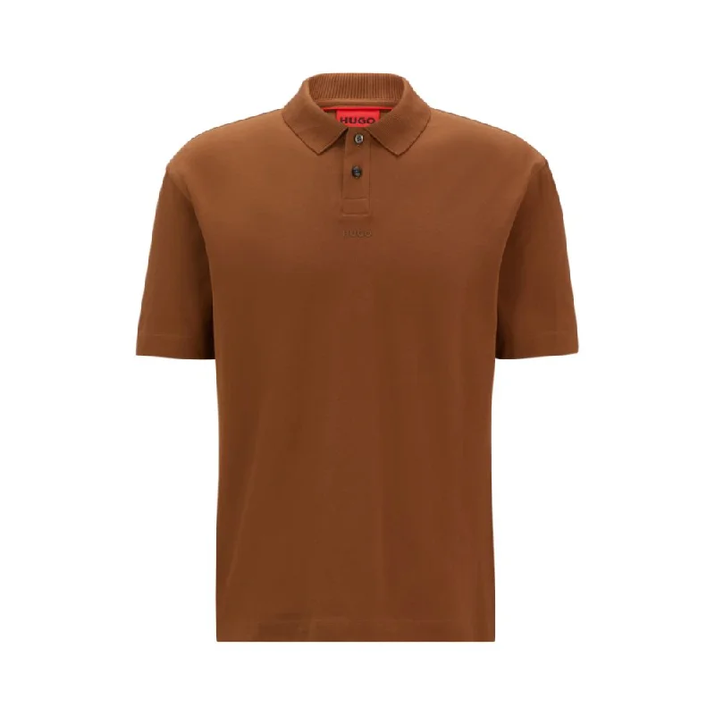 relaxed fit short sleeve shirt for men -Cotton-piqu polo shirt with logo print