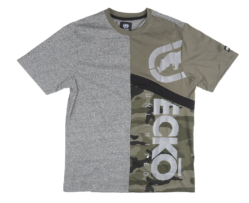 short sleeve t-shirt with animal print -ECKO UNLTD LOGO T-SHIRT OLIVE - E031K776