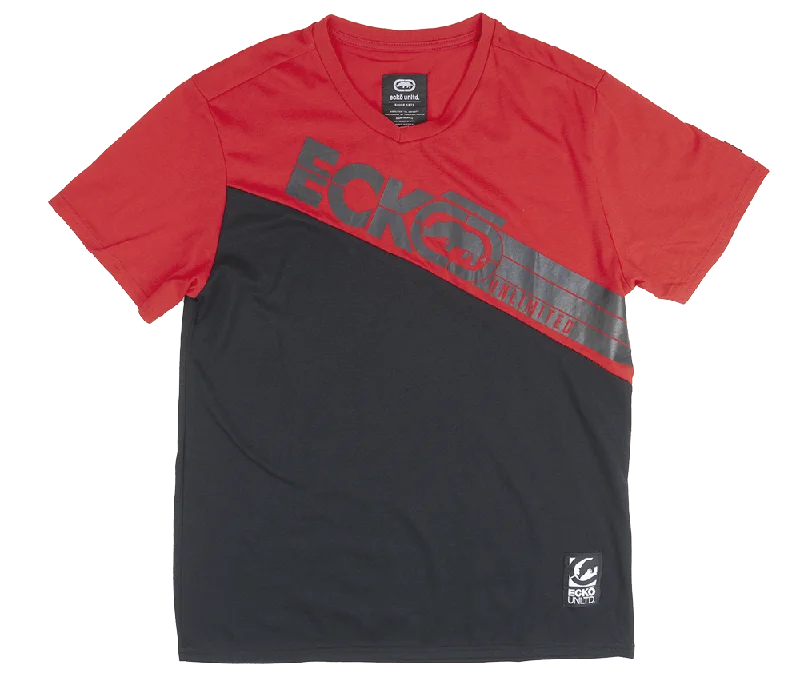 short sleeve crew neck shirt -ECKO UNLTD LOGO T-SHIRT TRUE RED - E031K774