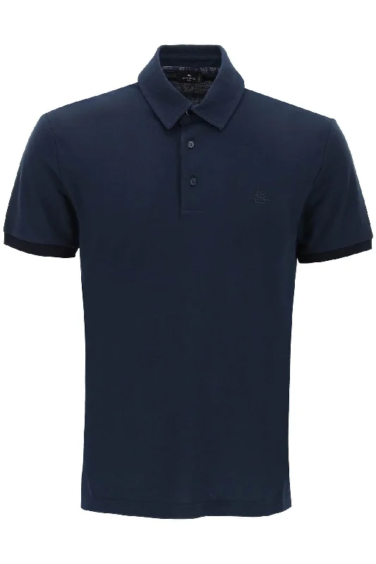 short sleeve shirt for the gym and workout -Etro Men's Regular Fit Polo Shirt