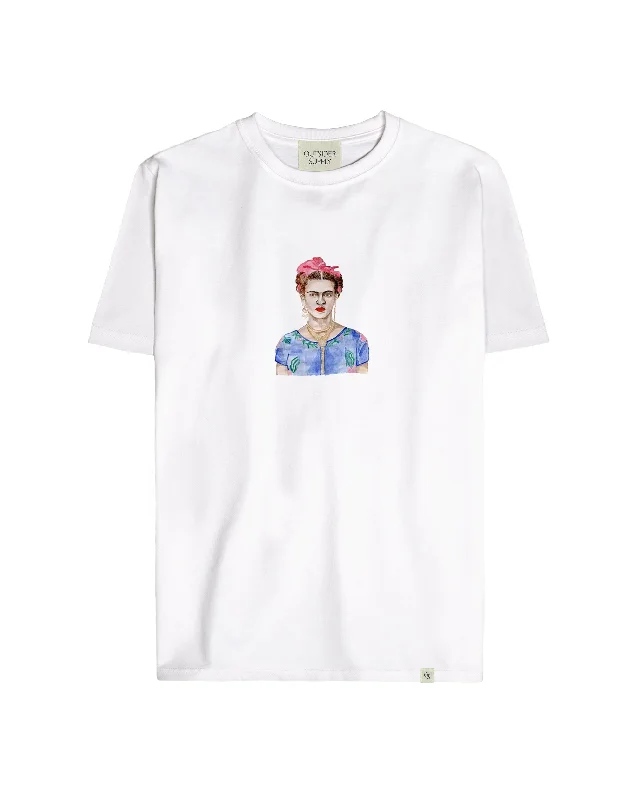 athletic short sleeve shirt for running -A Watercolor of Frida Kahlo Heavyweight Tee