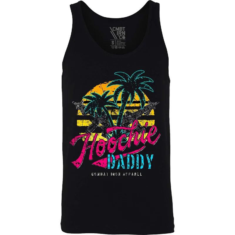 soft cotton short sleeve t-shirt for everyday wear -HOOCHIE DADDY SUNSET MEN'S TANK