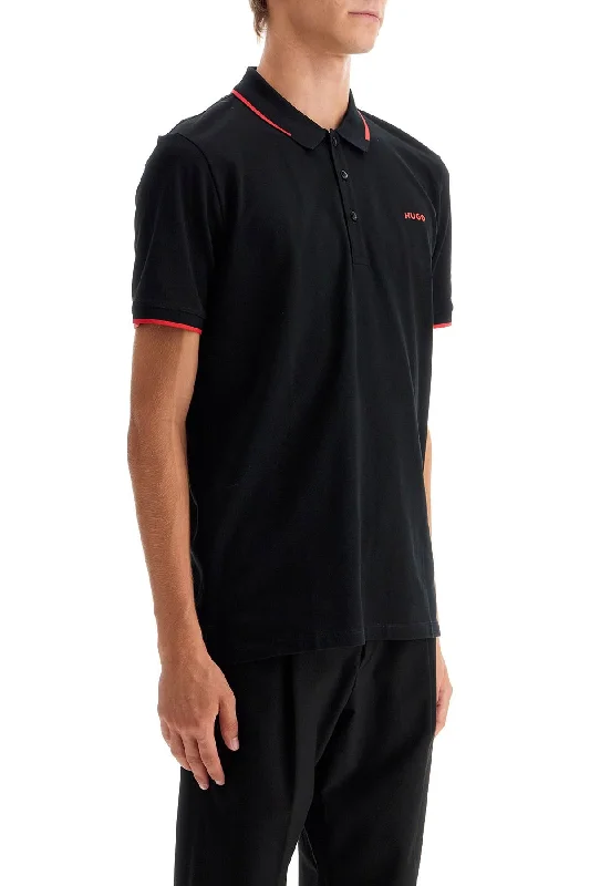 breathable fabric short sleeve t-shirt -Hugo Slim Fit Piqué Polo Shirt