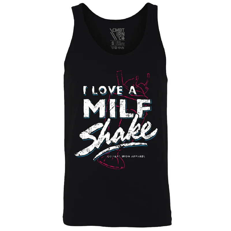 short sleeve t-shirt for chic casual looks -I LOVE MILF SHAKES MEN'S TANK