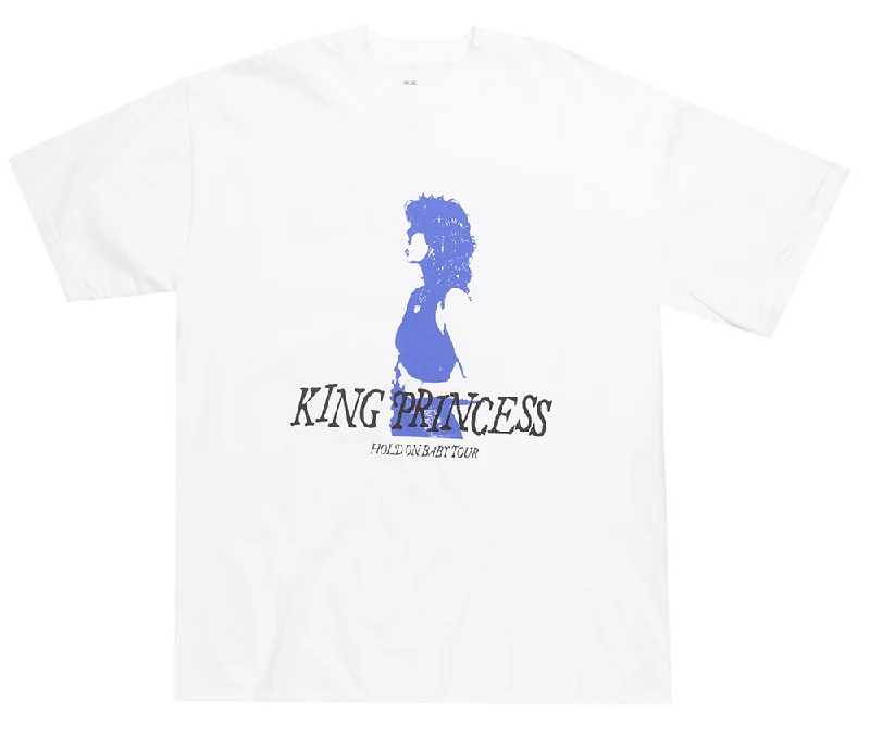 short sleeve t-shirt with inspirational quotes -LICENSED KING PRINCESS T-SHIRT WHITE - HOB