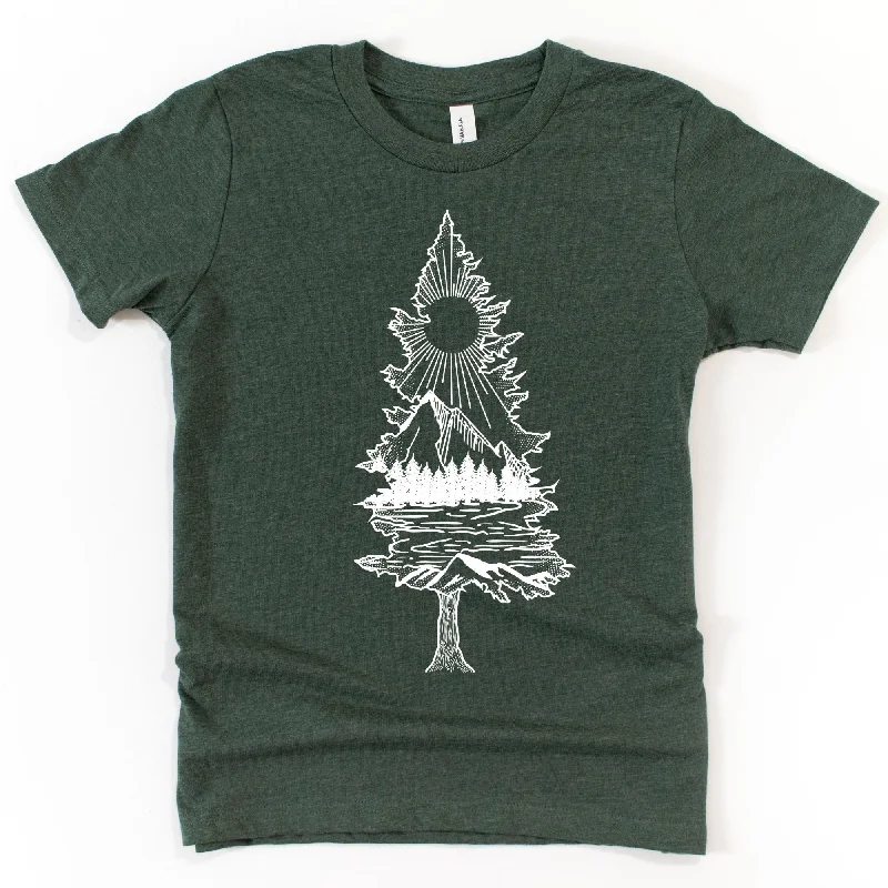 sporty short sleeve t-shirt with designs -Lone Pine Youth T-Shirt