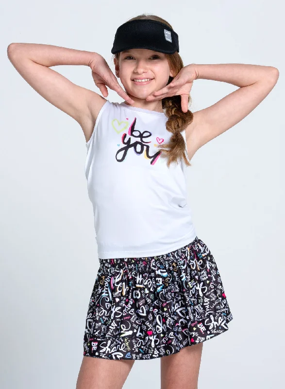 short sleeve t-shirt for athletic performance -Love Letter Tie Back Tank