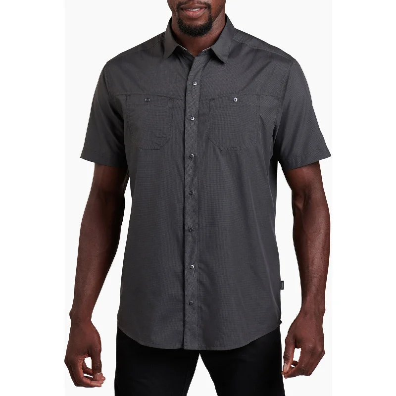 printed button up shirt for casual events -Men's Stealth Short Sleeve Shirt