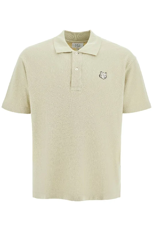 simple short sleeve shirt for casual Fridays -Maison Kitsune Men's 'Bold Fox Head Comfort Fit Polo Shirt