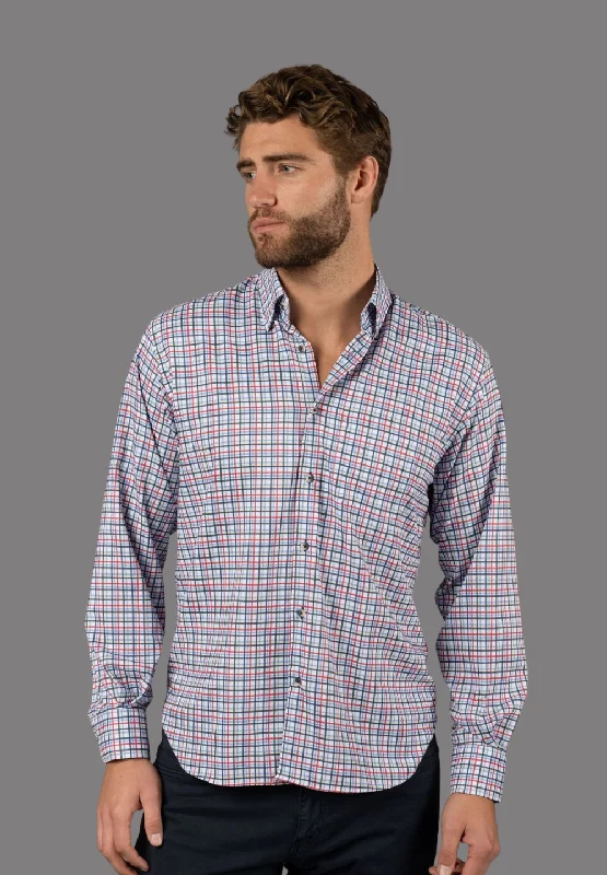 fitted checkered shirt for men -Multicolor Plaid Shirt