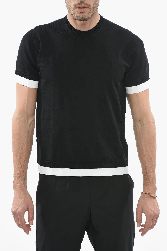 short sleeve t-shirt with logo -Neil Barrett T-Shirt with Contrasting Edges