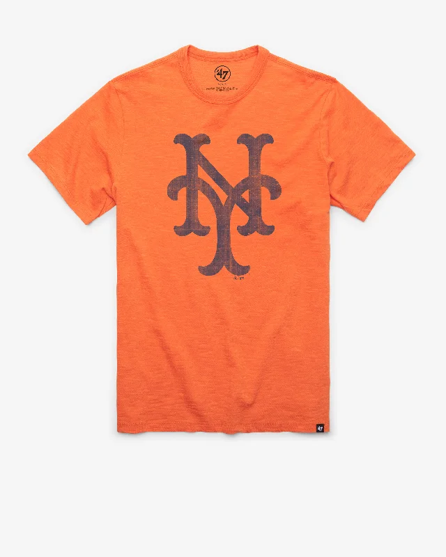 trendy short sleeve graphic t-shirt -NEW YORK METS COOPERSTOWN GRIT '47 SCRUM TEE